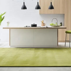 Premium Solid Olive Green Hand Tufted Wool Carpet | Modern Luxury Minimalist Area Rug for Living Room & Bedroom