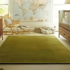 Calm & Cozy Olive Green Hand Tufted Carpet | New Zealand Wool Premium Rug for Family Living Spaces, Home & Floor Decor