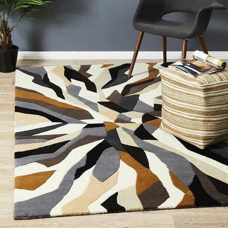 Premium Abstract Tufted Carpet | Modern Luxury Wool Area Rug