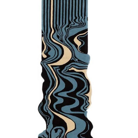 Premium Hand Tufted Abstract Wave Runner Rug | Modern Designer Wool Carpet for Hallway, Living Room & Luxury Home Décor