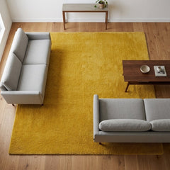 Mustard Yellow Area Rug, Soft Plush Rug, Modern Minimalist Home Decor