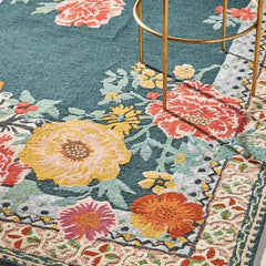 Vintage Hand-Tufted Floral Carpet | Premium New Zealand Wool | Luxury Botanical Area Rug