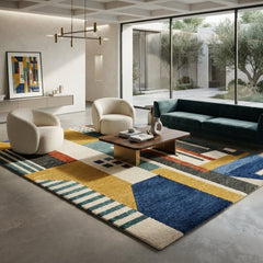 Modern Solid Ruby Red Hand Tufted Area Rug