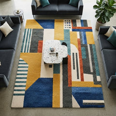 Modern Solid Ruby Red Hand Tufted Area Rug