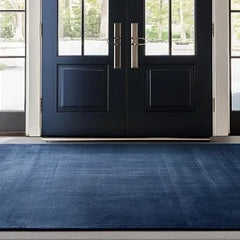 Premium Deep Navy Blue Hand Tufted Wool Area Rug | Modern Luxury Carpet for Living Room, Bedroom & Home Decor