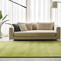 Premium Solid Olive Green Hand Tufted Wool Carpet | Modern Luxury Minimalist Area Rug for Living Room & Bedroom