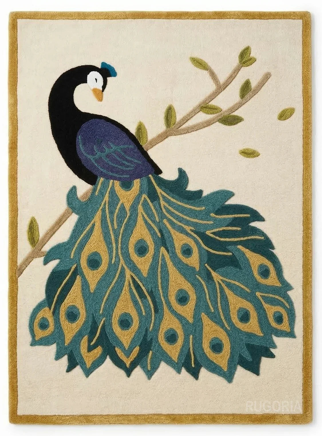 Art Deco Peacock Rug