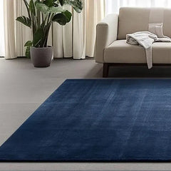 Premium Deep Navy Blue Hand Tufted Wool Area Rug | Modern Luxury Carpet for Living Room, Bedroom & Home Decor