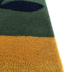 Premium Hand Tufted Tropical Leaf Wool Carpet | Modern Botanical Area Rug for Living Room, Bedroom & Luxury Home Décor