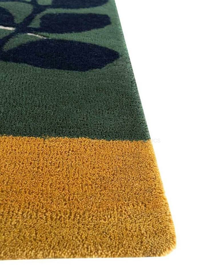 Premium Hand Tufted Tropical Leaf Wool Carpet | Modern Botanical Area Rug for Living Room, Bedroom & Luxury Home Décor