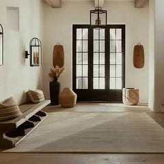 Premium Hand Tufted New Zealand Wool Carpet | Luxury Neutral Beige Modern Area Rug for Living Room & Bedroom