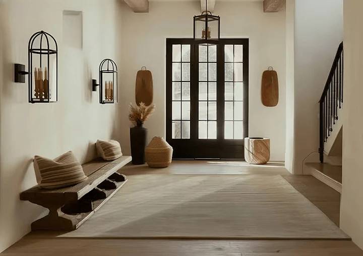 Premium Hand Tufted New Zealand Wool Carpet | Luxury Neutral Beige Modern Area Rug for Living Room & Bedroom