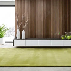 Premium Solid Olive Green Hand Tufted Wool Carpet | Modern Luxury Minimalist Area Rug for Living Room & Bedroom