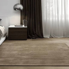 Luxury Solid Beige Hand Tufted Wool Carpet | Premium Modern Area Rug for Living Room & Bedroom