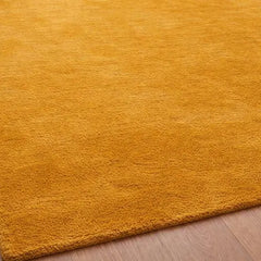 Mustard Yellow Area Rug, Soft Plush Rug, Modern Minimalist Home Decor