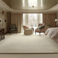 Hand Tufted New Zealand Wool Area Rug | Off White Solid Carpet | Soft, Elegant & Modern Minimalist Floor Decor