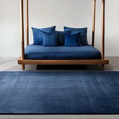 Premium Deep Navy Blue Hand Tufted Wool Area Rug | Modern Luxury Carpet for Living Room, Bedroom & Home Decor