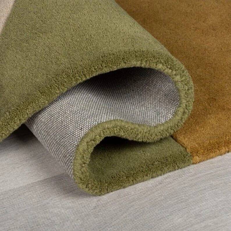 Modern Abstract Geometric Hand-Tufted Carpet | Premium New Zealand Wool Rug | Designer Geometric Area Rug