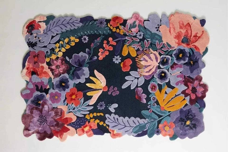 Hand Tufted Floral Carpet | Premium Wool Designer Rug for Living Room, Bedroom, Home Decor