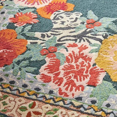 Vintage Hand-Tufted Floral Carpet | Premium New Zealand Wool | Luxury Botanical Area Rug