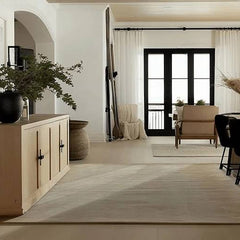 Premium Hand Tufted New Zealand Wool Carpet | Luxury Neutral Beige Modern Area Rug for Living Room & Bedroom