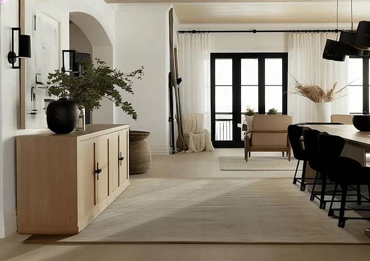 Premium Hand Tufted New Zealand Wool Carpet | Luxury Neutral Beige Modern Area Rug for Living Room & Bedroom