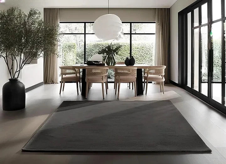 Luxury Charcoal Grey Hand Tufted Area Rug | New Zealand Wool | Soft, Durable Modern Minimalist Carpet