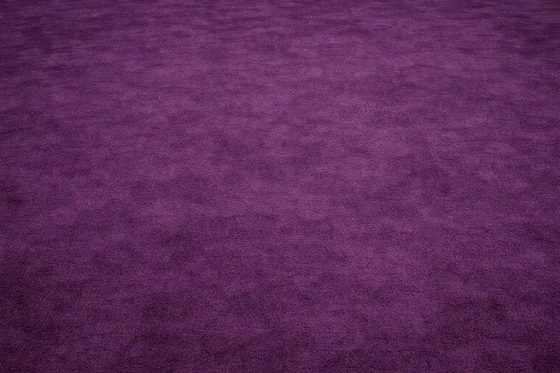 Plush Aubergine Shag Rug, Deep Purple Velvet, Modern Living Room Decor