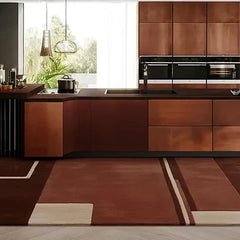 Modern Geometric Hand-Tufted Wool Rug | Luxury Designer Carpet in Terracotta, Blush & Beige for Living Room & Bedroom