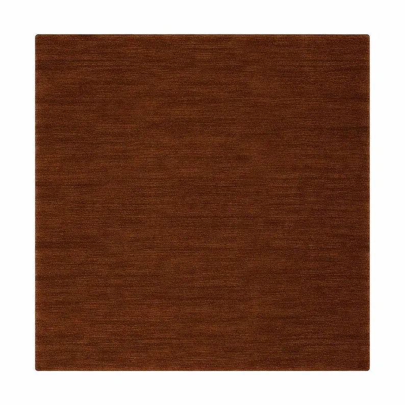 Luxury Burnt Rust Hand Tufted New Zealand Wool Area Rug – Premium Modern Carpet for Living Room, Designer Home Decor
