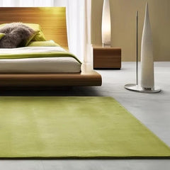 Premium Solid Olive Green Hand Tufted Wool Carpet | Modern Luxury Minimalist Area Rug for Living Room & Bedroom