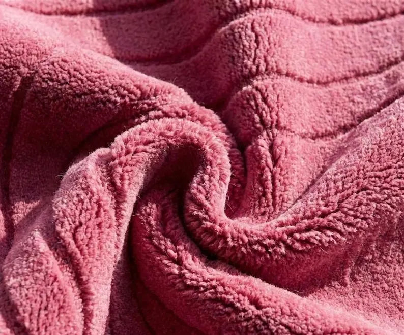 Blush Pink Hand-Tufted Rug | 100% New Zealand Wool Curved Modern Luxury Area Rug