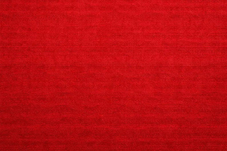 Modern Solid Red Hand Tufted Area Rug | Premium Plush Carpet for Living Room, Bedroom | Contemporary Luxury Home Decor