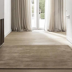 Luxury Solid Beige Hand Tufted Wool Carpet | Premium Modern Area Rug for Living Room & Bedroom