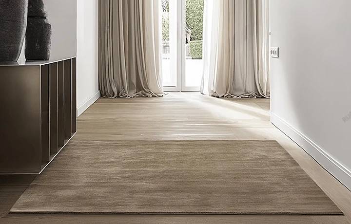 Luxury Solid Beige Hand Tufted Wool Carpet | Premium Modern Area Rug for Living Room & Bedroom
