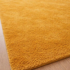 Mustard Yellow Area Rug, Soft Plush Rug, Modern Minimalist Home Decor
