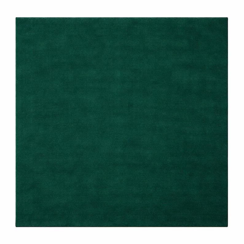 Solid Emerald Green Area Rug – Hand Tufted Plush Carpet for Living Room, Modern Contemporary Bedroom & Home Decor