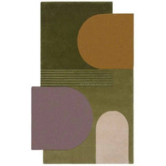 Modern Abstract Geometric Hand-Tufted Carpet | Premium New Zealand Wool Rug | Designer Geometric Area Rug
