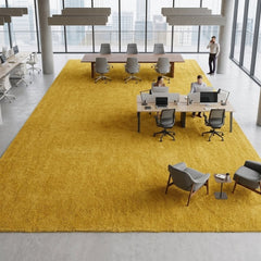 Mustard Yellow Area Rug, Soft Plush Rug, Modern Minimalist Home Decor