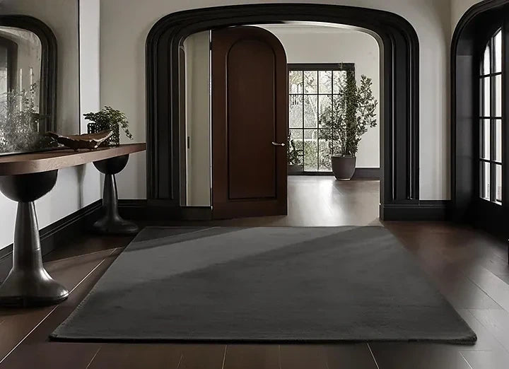 Luxury Charcoal Grey Hand Tufted Area Rug | New Zealand Wool | Soft, Durable Modern Minimalist Carpet