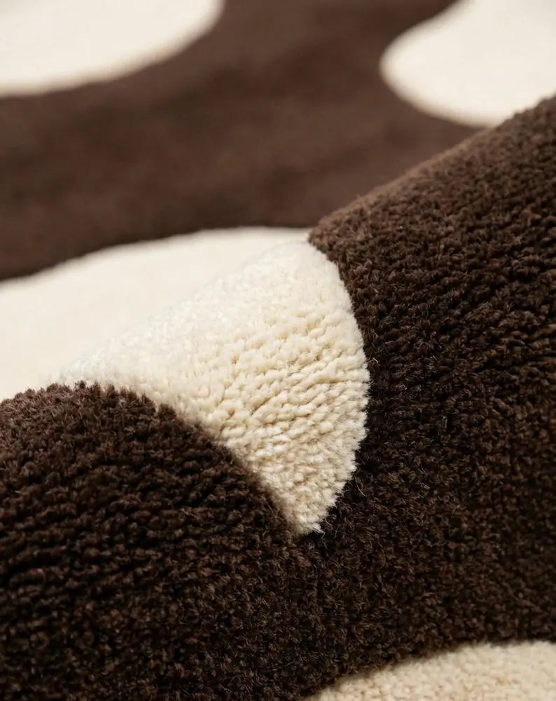 Modern Abstract Hallway Runner Rug | Hand Tufted New Zealand Wool Area Rug