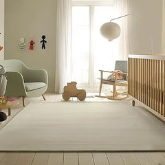 Hand Tufted New Zealand Wool Area Rug | Off White Solid Carpet | Soft, Elegant & Modern Minimalist Floor Decor