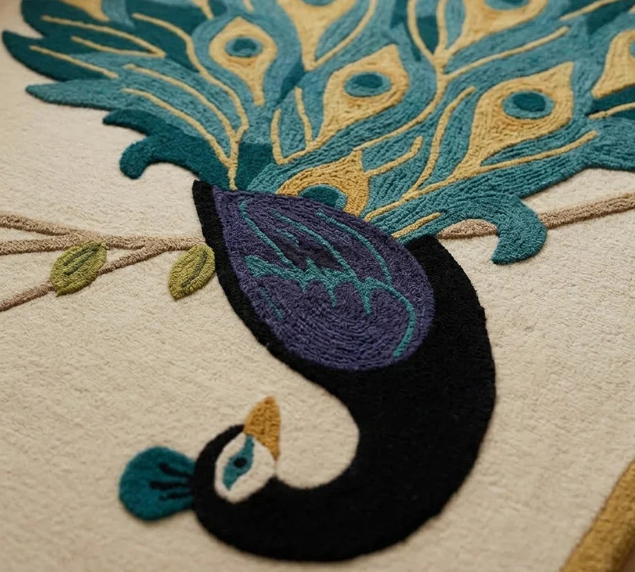 Art Deco Peacock Rug
