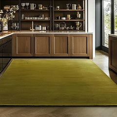Calm & Cozy Olive Green Hand Tufted Carpet | New Zealand Wool Premium Rug for Family Living Spaces, Home & Floor Decor