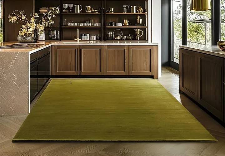 Calm & Cozy Olive Green Hand Tufted Carpet | New Zealand Wool Premium Rug for Family Living Spaces, Home & Floor Decor
