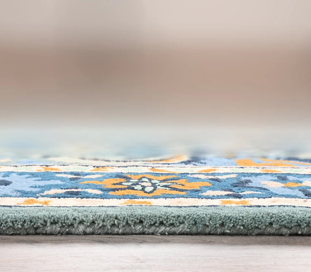 Leopard Area Rug, Hand Tufted Wool Carpet, Vintage Persian Design, Statement Decor