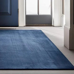 Premium Deep Navy Blue Hand Tufted Wool Area Rug | Modern Luxury Carpet for Living Room, Bedroom & Home Decor