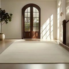 Hand Tufted New Zealand Wool Area Rug | Off White Solid Carpet | Soft, Elegant & Modern Minimalist Floor Decor