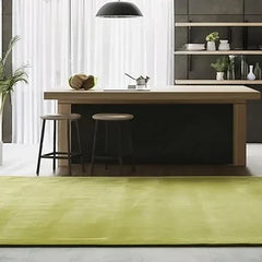 Premium Solid Olive Green Hand Tufted Wool Carpet | Modern Luxury Minimalist Area Rug for Living Room & Bedroom