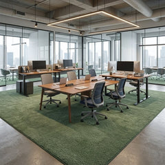 Premium Solid Olive Green Hand Tufted Wool Carpet | Modern Luxury Minimalist Area Rug for Living Room & Bedroom